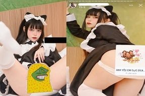 Gia Hân bị doggy làm rên sướng