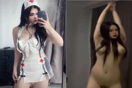 Y tá xinh đẹp chăm sóc bệnh nhân với bộ ngực khủng